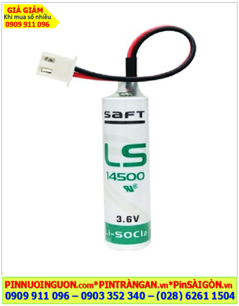 Saft LS14500 (Zắc 5264-2P); Pin nuôi nguồn PLC Saft LS14500 lithium 3.6v AA 2600mAh _Xuất xứ Pháp